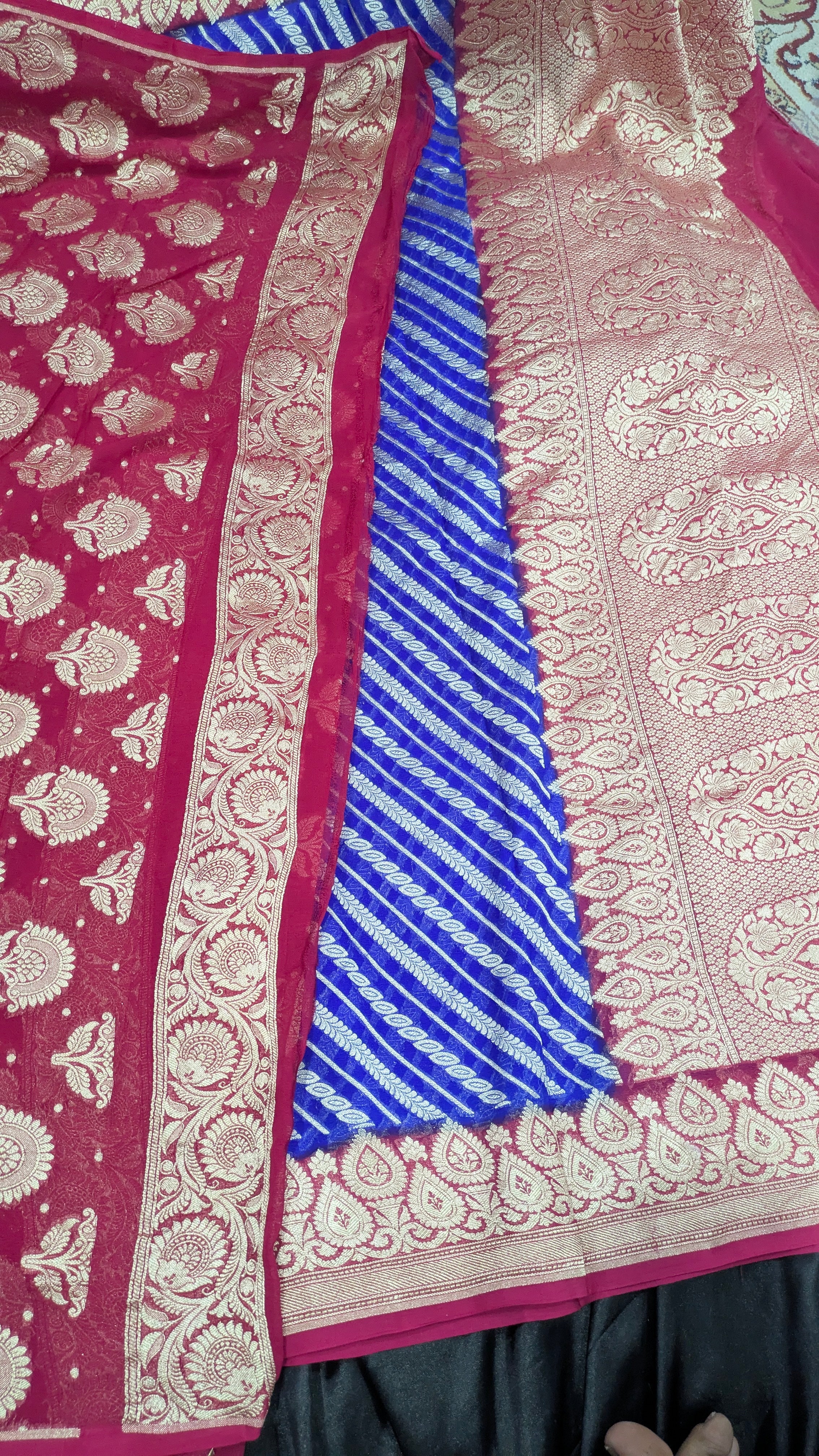 Pure Khaddi Georgette Water Zari