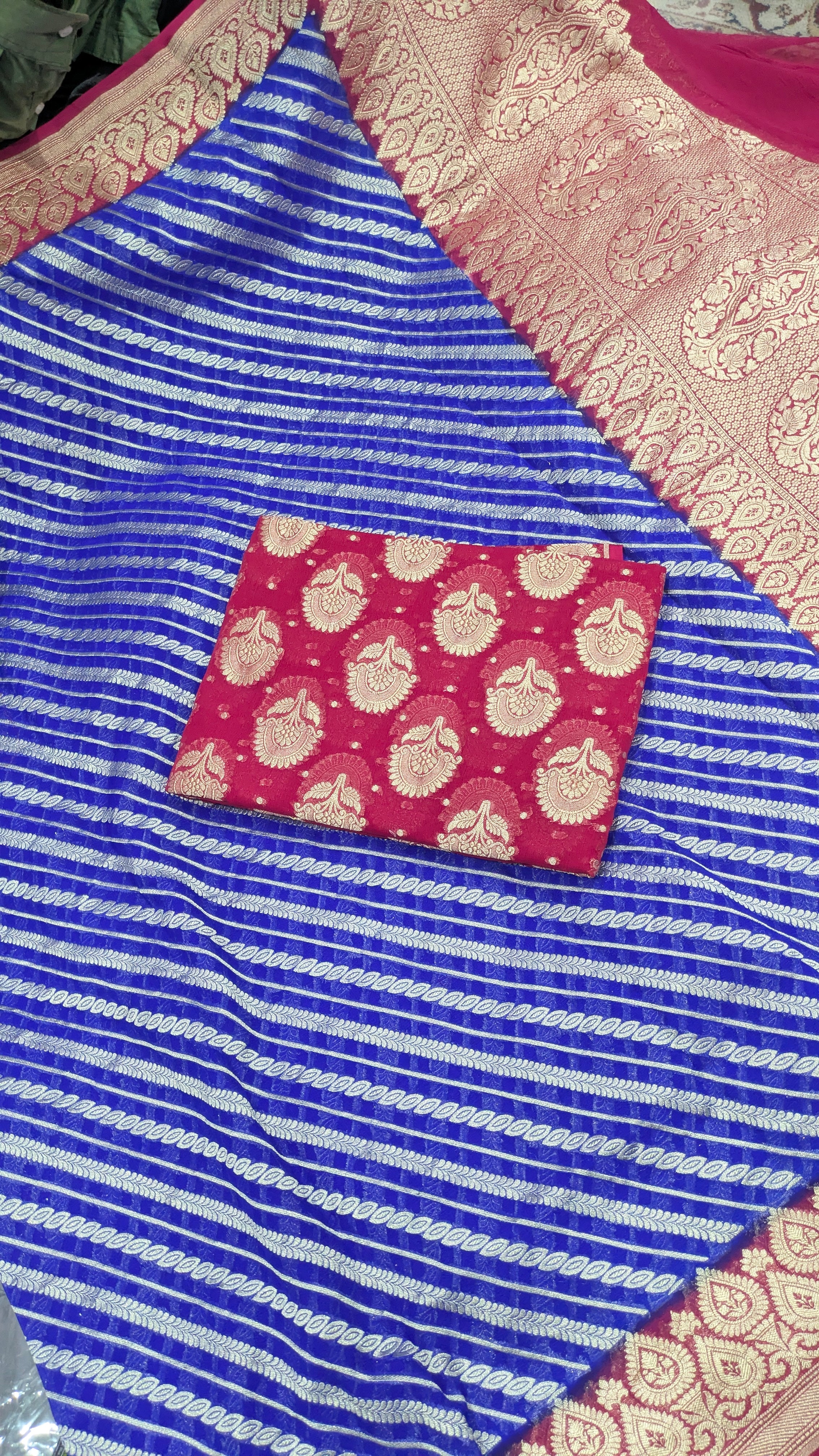 Pure Khaddi Georgette Water Zari