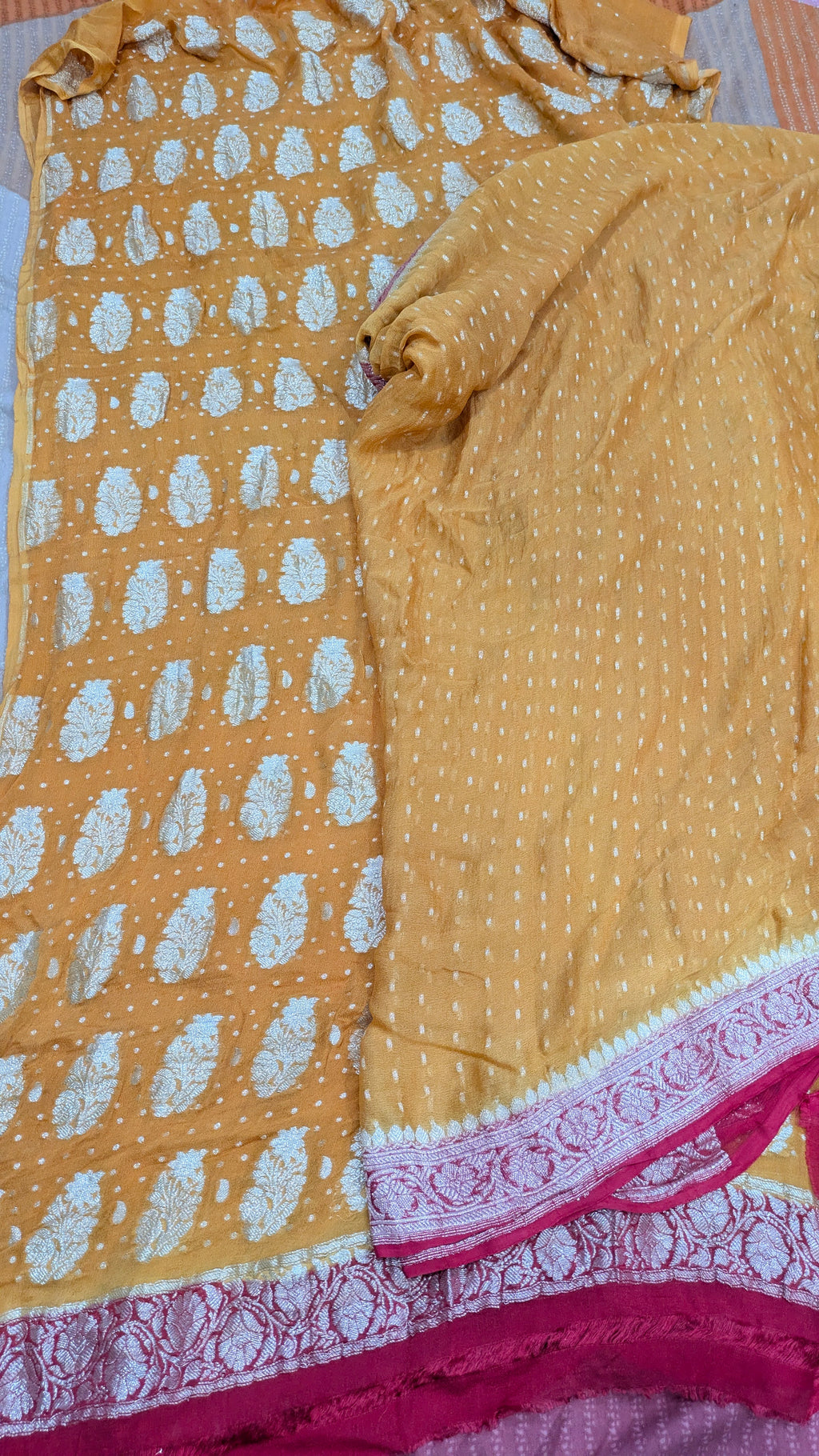 Pure Khaddi Chiffon Silver Zari